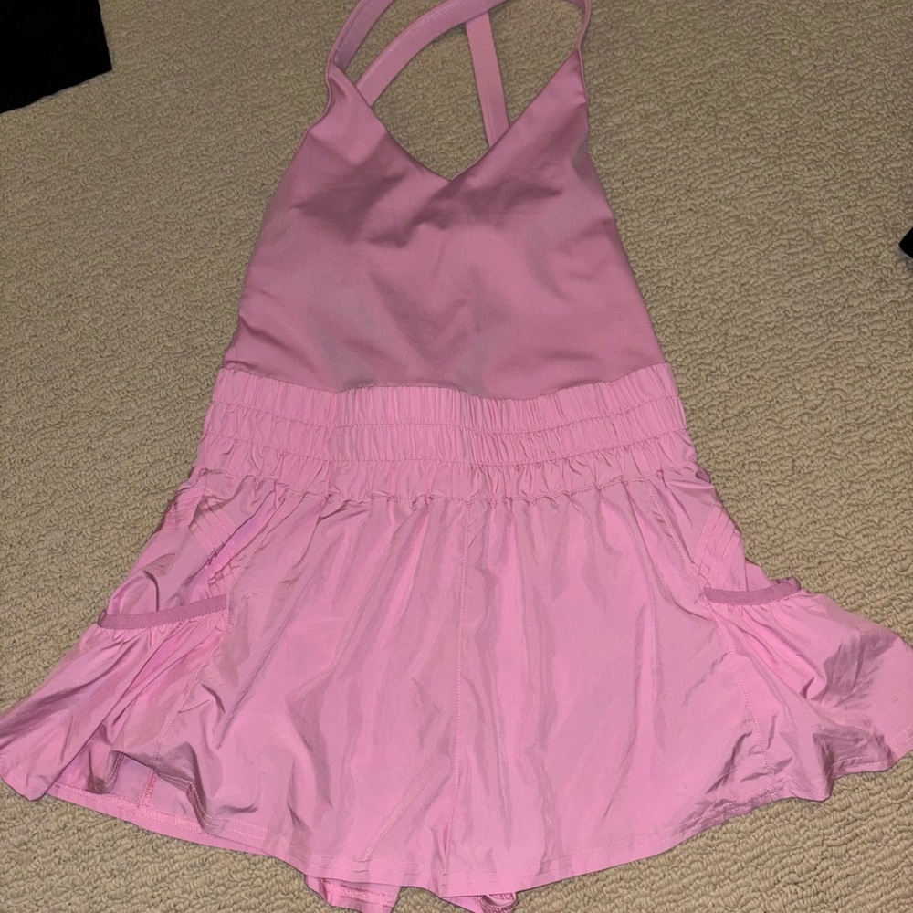 Pink Halter Workout one piece